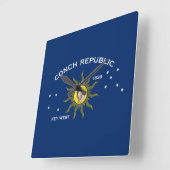 Conch Republic Flag Key West Florida Vierkante Klok (Hoek)