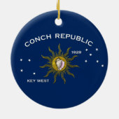 Conch Republic Key West Keramisch Ornament (Achterkant)