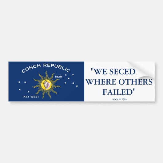 Conch Republiek bumpersticker (Voorkant)