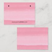 Conch Roze Strepen Oorbellen Displaykaart Visitekaartje (Voorkant / Achterkant)