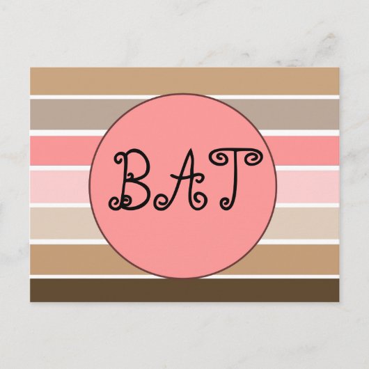 Conch Seashell Stripes Briefkaart (Voorkant)