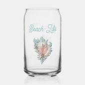 Conch Shell "Beach Life" Blikvorm Glas (Achterkant)