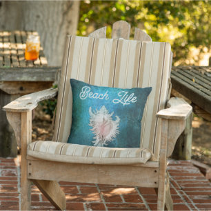 Conch Shell "Beach Life" Buitenkussen