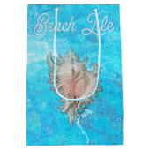 Conch Shell "Beach Life" Medium Cadeauzakje (Achterkant)