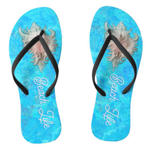Conch Shell "Beach Life" Teenslippers