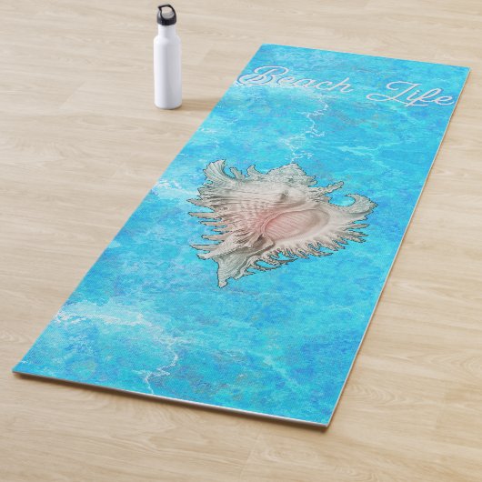 Conch Shell "Beach Life" Yogamat (In situ)