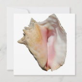 Conch Shell Beach Theme Weddenschap Kaart (Achterkant)
