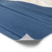 Conch Shell Blue Wood Beach Poster (Hoek)