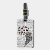 Conch Shell en Butterflies 2 Bagagelabel (Voorkant verticaal)