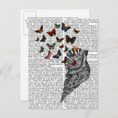 Conch Shell en Butterflies 2 Briefkaart (Voorkant / Achterkant)