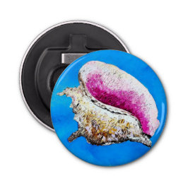 Conch shell flesopener button flesopener