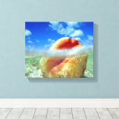 Conch Shell High Tide Canvas Afdruk (Insitu (Houten vloer))