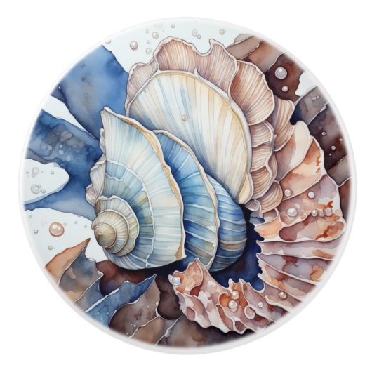 Conch Shell Keramische Knop (Voorkant)