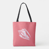 Conch Shell - koraalroze en wit Draagtas (Achterkant)