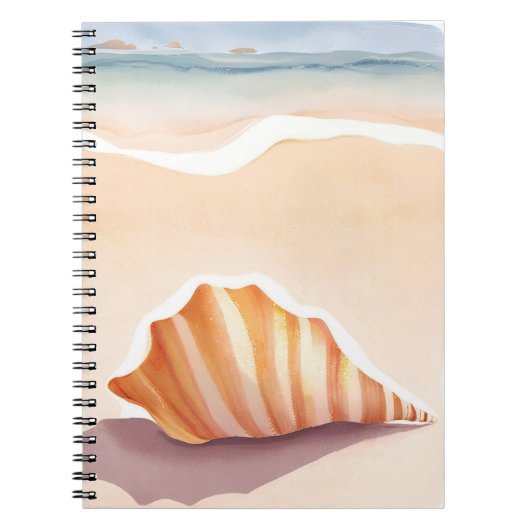 Conch Shell | Ocean Seashell Coastal Beach Notitieboek (Voorkant)
