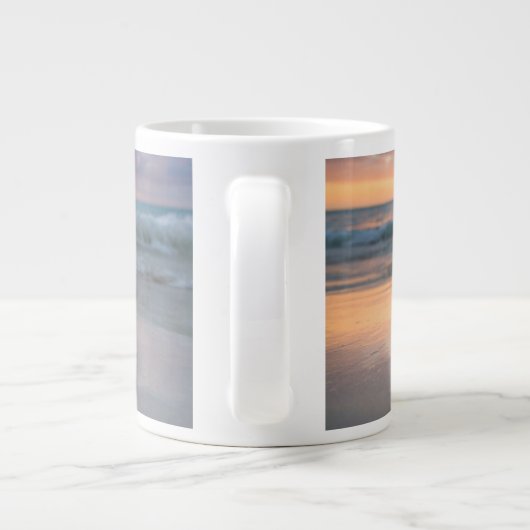 Conch Shell op de Beach | Jamaica Extra Grote Beker (Achterkant)