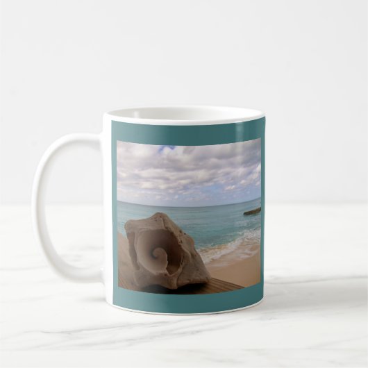 Conch Shell Paradise Beach Koffiemok (Links)