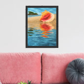Conch Shell Reflection Beach Canvas Afdruk (Insitu (Woonkamer))