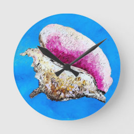 Conch Shell ronde wandklok Klok