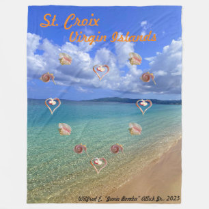 Conch Shell Sculpture Fleece Blanket