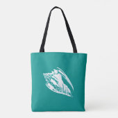 Conch Shell - turquoise en white Tote Bag (Achterkant)
