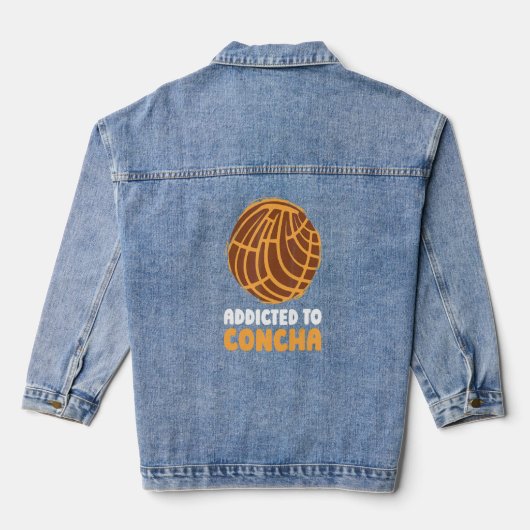 Concha Verslaafd Brooddeeg Mexicaans Zoet Gebak R Denim Jacket (Achterkant)