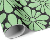 Concho Flower Pattern Light Green Cadeaupapier (Rol Hoek)