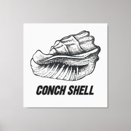 Conchshell ontwerp canvas afdruk
