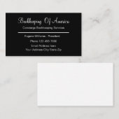 Conciërge Boekhouding Classic Design Visitekaartje (Voorkant / Achterkant)