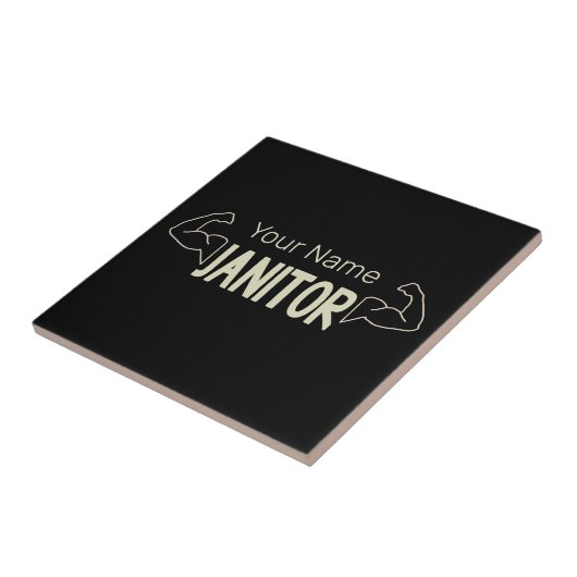 conciërge of conciërge-ontwerpfacilitatiemanager tegeltje (Zijkant)