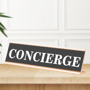 Concierge Sign Desk Bord Bureau Naambordje