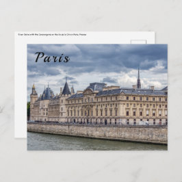 Conciergerie over de "le de la cite" in Parijs Briefkaart