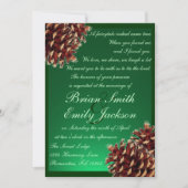 Concile de pin vert rustique invitations personnal (Devant)