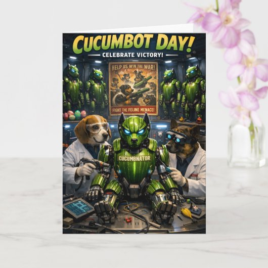 Concombre, concombre plus tard, carte de fin d'étu (Orchidée)