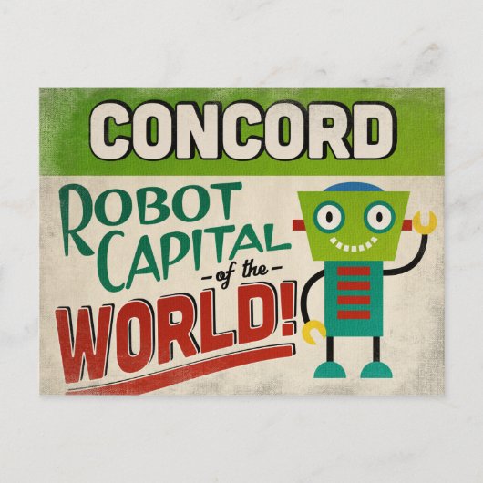 Concord California Robot - Funny Briefkaart (Voorkant)
