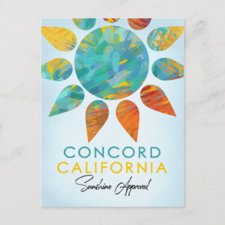Concord California Sunshine Travel Briefkaart