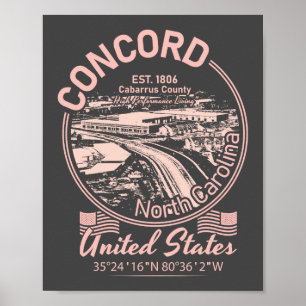 CONCORD CITY - NOORD CAROLINA POSTER