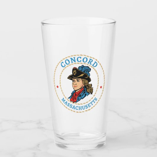 Concord Massachusetts Koloniaal Glas (Voorkant)