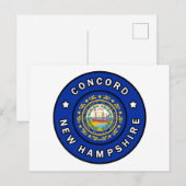Concord New Hampshire Briefkaart (Voorkant / Achterkant)