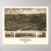 Concord, NH Panoramic Map - 1899 Poster (Voorkant)