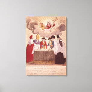 Concordaat tussen Napoleon en Paus Pius VII Canvas Afdruk