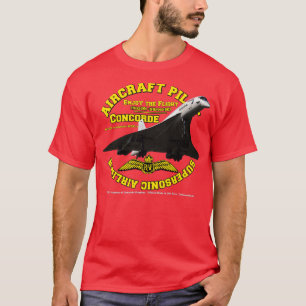 Concorde Airliner Vliegtuig Pilot T-shirt