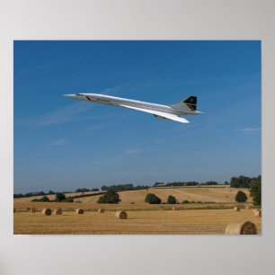 Concorde bij oogsttijd poster