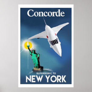 Concorde naar New York Poster