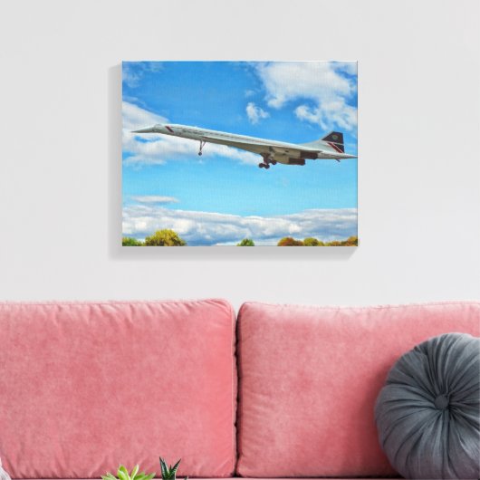 Concorde on Finals Canvas Afdruk (Insitu (Woonkamer))