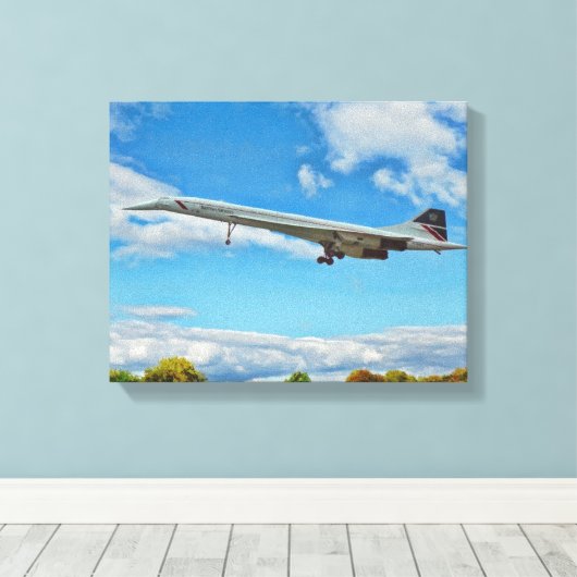 Concorde on Finals Canvas Afdruk (Insitu (Houten vloer))