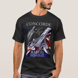 Concorde Retro  Brits Vliegtuig T-shirt