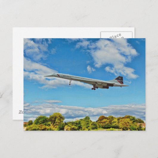 Concorde sur Finals Carte postale (Devant / Derrière)