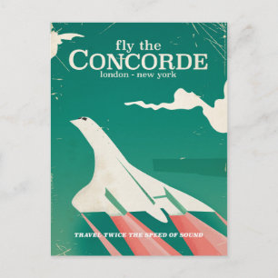 Concorde Vintage Vakantieposter Briefkaart