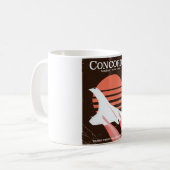 Concorde vintage vluchtreisposter koffiemok (Voorkant links)
